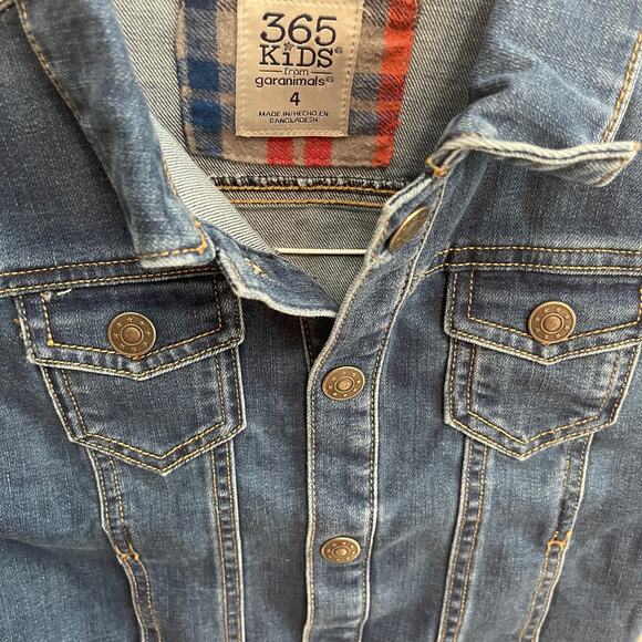 Kids Snap Denim Jean Jacket 365 Kids from Garanimals Size 4 - Picture 2 of 6